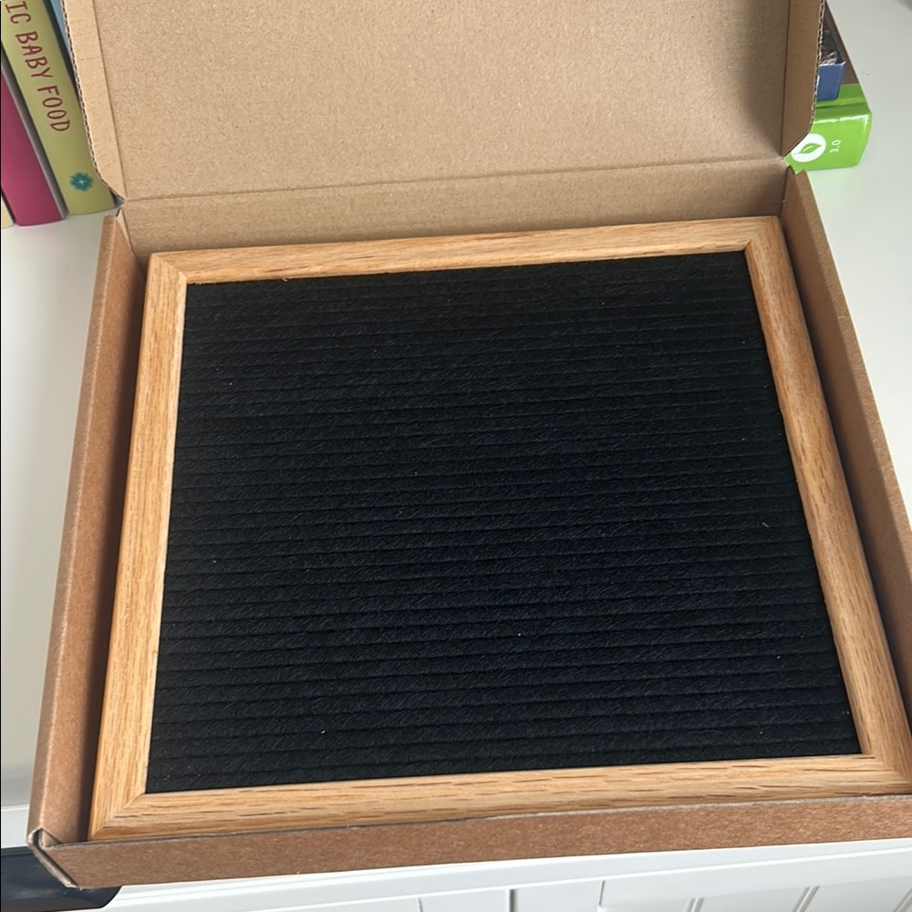 Black Felt Letter Board with Wooden Frame NEW